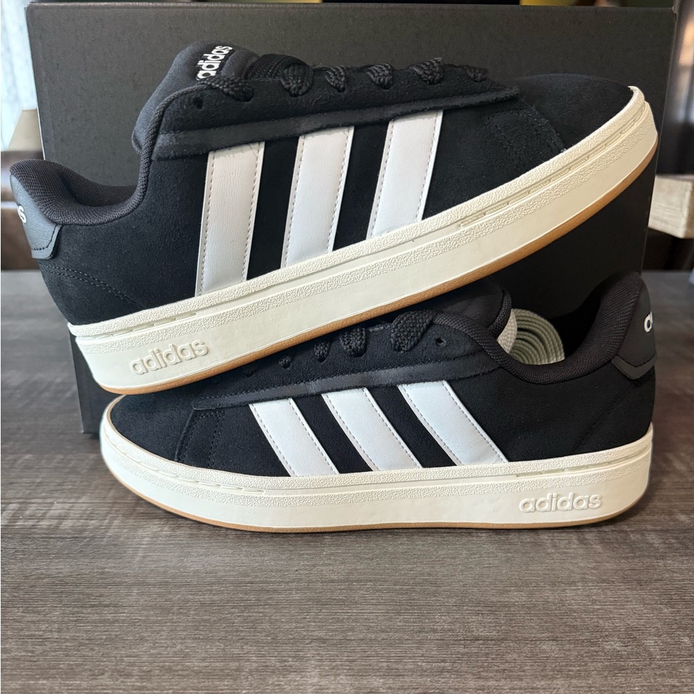 Adidas Grand Court Alpha 00s Black and White Sneakers